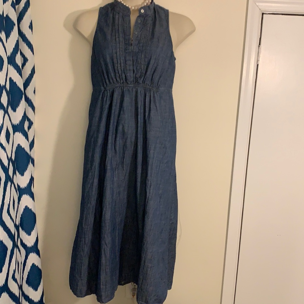 Denim Maxi Shirt Dress
